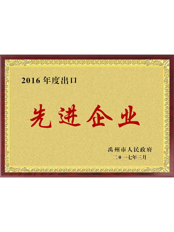 2016年出口先进企业